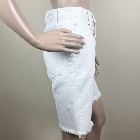NEW SABLYN REVOLVE WHITE DENIM BERMUDA SHORTS - Picture 5 of 9